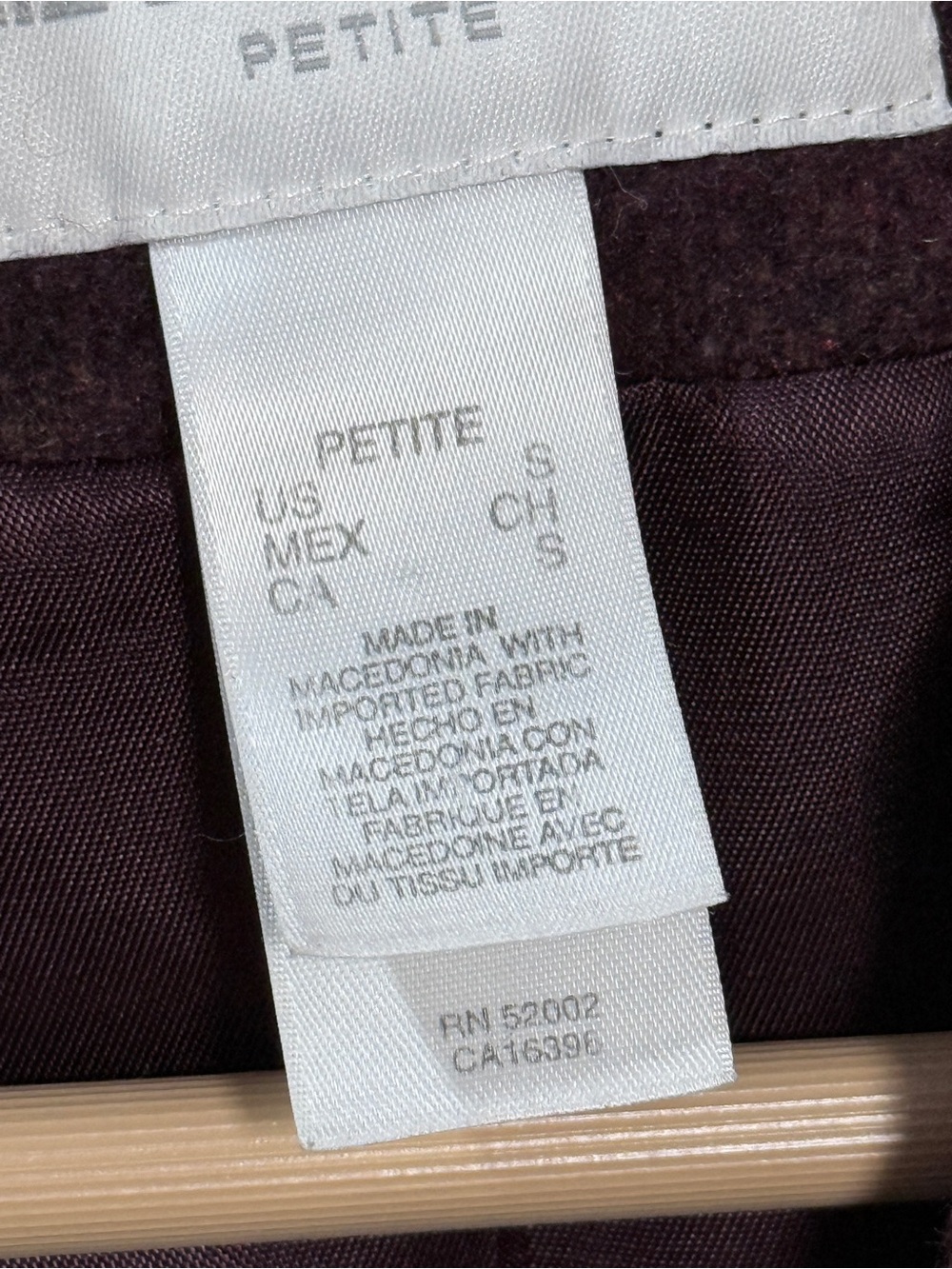 Liz Claiborne Tweed Wool Jacket Plum Maroon - Picture 7 of 10